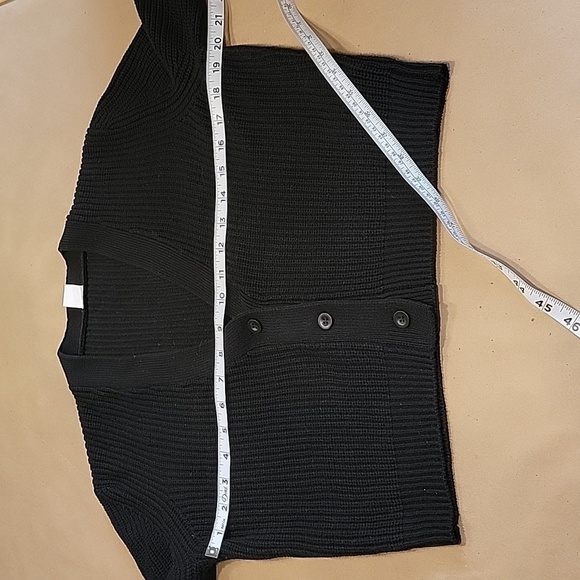 Melrose and Market Size XS Black Button Down‎ Short Cardigan, Long Sleeve, EUC - Picture 6 of 11